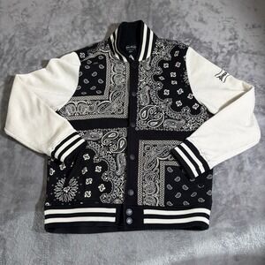 Dogg Supply By Snoop Dogg Mens Paisley Varsity Jacket Medium